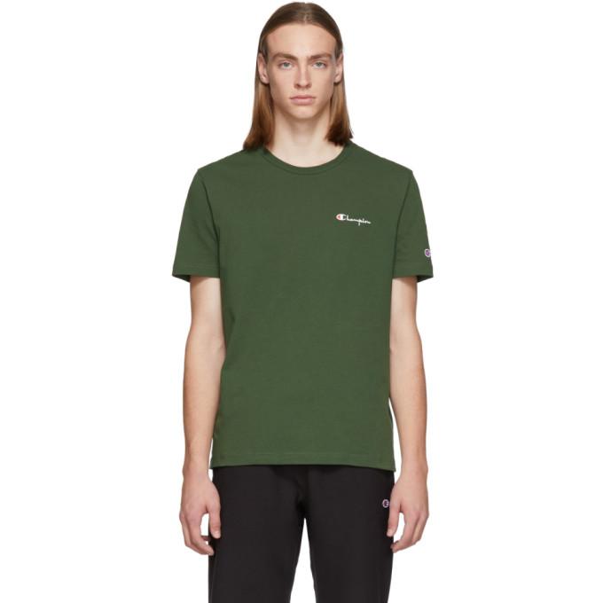 champion t shirt olive green