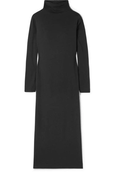 Hanro Liara Cotton-jersey Turtleneck Nightdress In Phantom | ModeSens