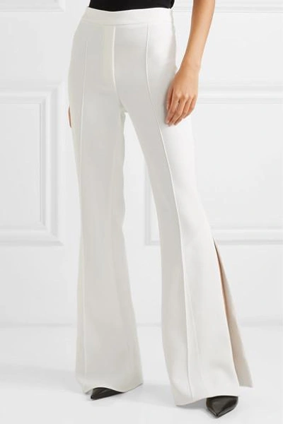 Shop Ellery Durand Crepe Flared Pants In White