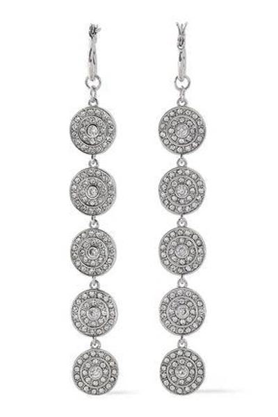 Shop Luv Aj Woman Silver-tone Crystal Earrings Silver