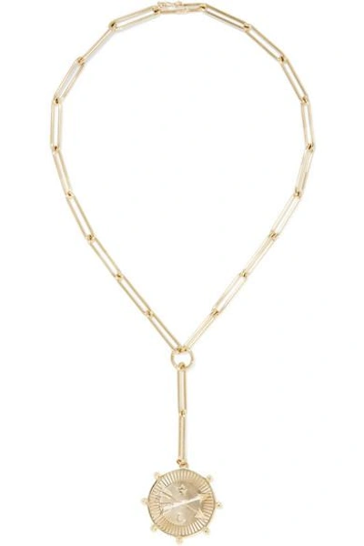 Shop Foundrae Passion 18-karat Gold Diamond Necklace