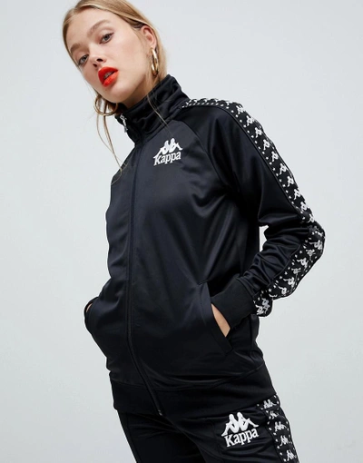 Kappa Tracksuit Jacket With Popper Sleeves And Banda Logo Taping Two-piece  - Black | ModeSens