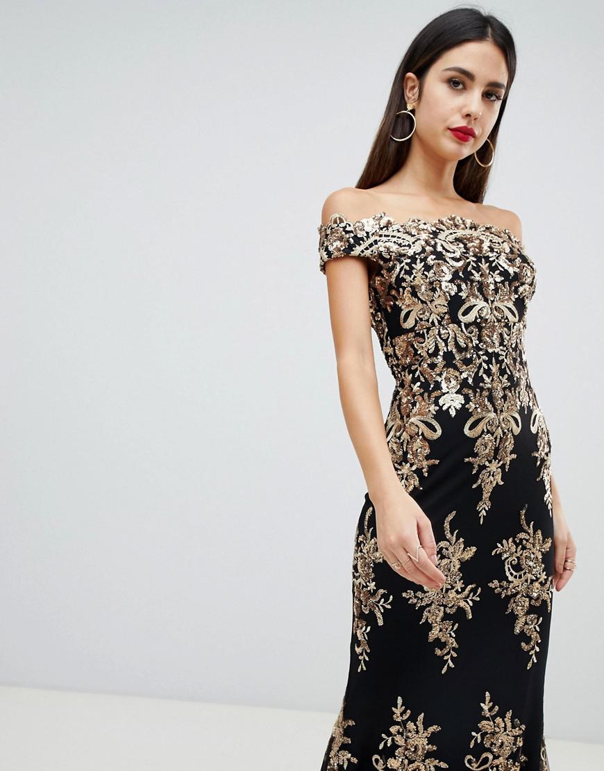 goddiva gold dress
