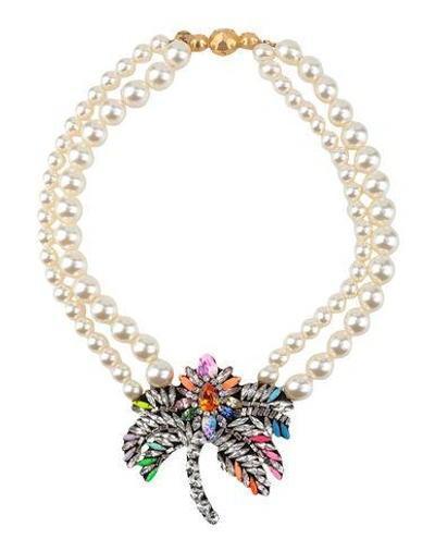 Shop Shourouk Necklace In Ivory