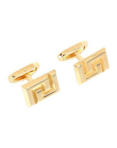 Shop Versace Cufflinks And Tie Clips In Gold