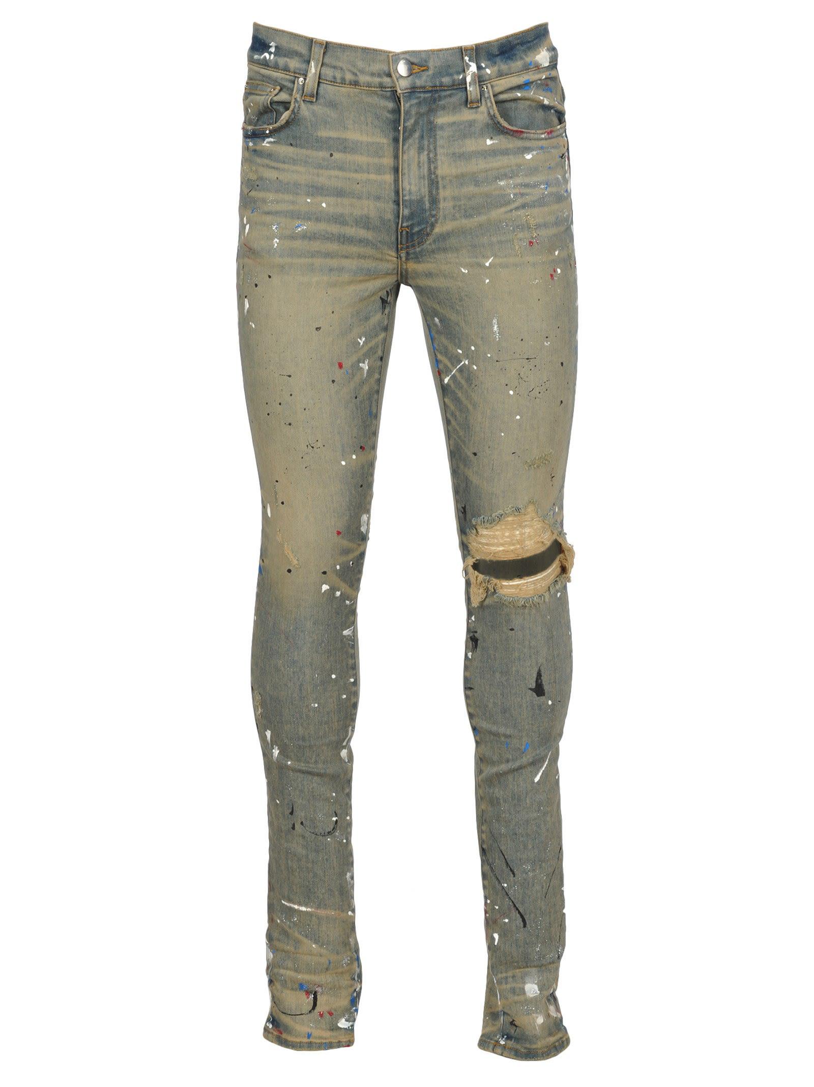amiri artist broken jeans