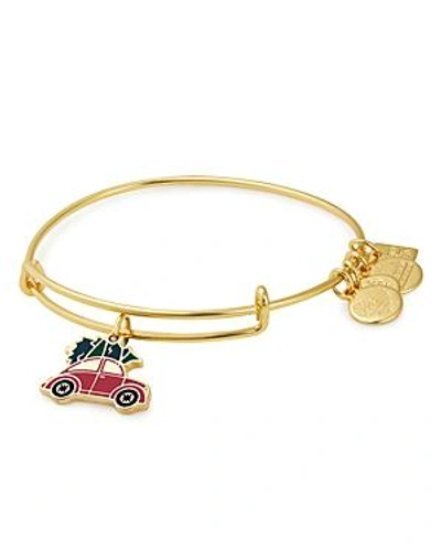 Shop Alex And Ani Christmas Car Expandable Charm Bracelet In Gold