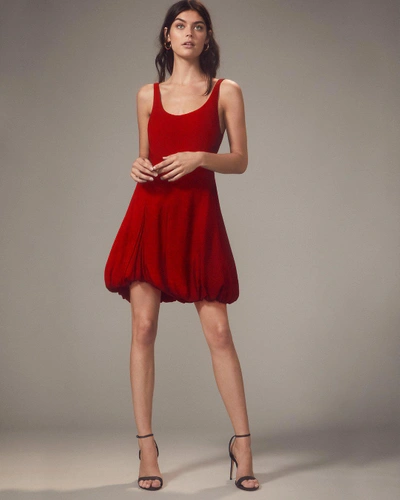 initial Over hoved og skulder hans Phillip Lim Bubble-hem Red Mini Dress | ModeSens