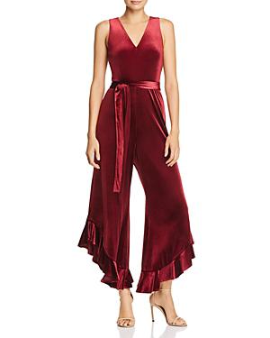 velvet flared jumpsuit