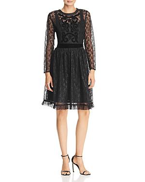 nanette lepore black lace dress