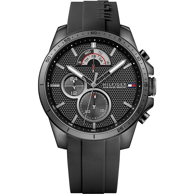 Tommy Hilfiger 1791352 Black Stainless Steel And Rubber Watch | ModeSens