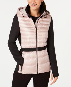 Calvin Klein Performance Colorblocked Hooded Down Jacket In Pink | ModeSens
