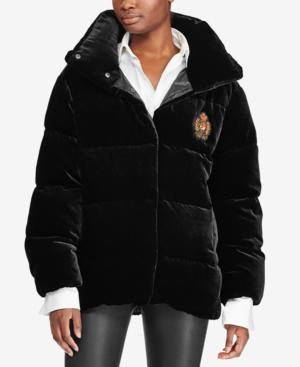 ralph lauren velvet down jacket