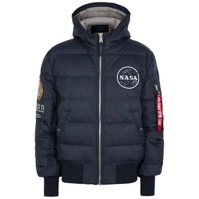 Shop Alpha Industries Apollo 11 Navy Quilted Shell Jacket