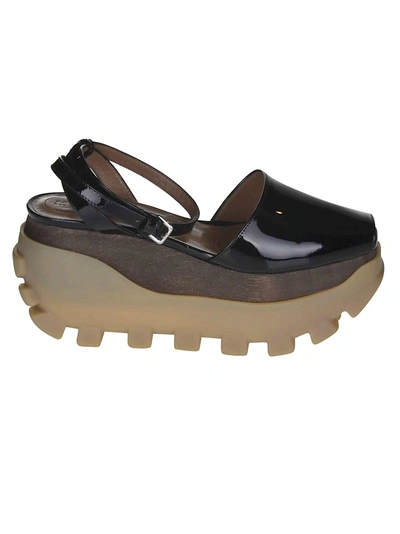 Shop Marni Platform Sandals In 00n99