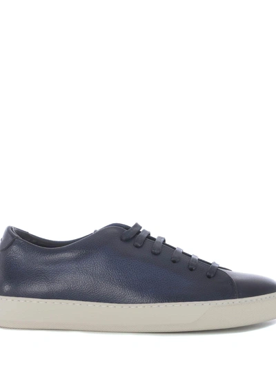 Shop Andrea Zori Low-top Sneakers In Blu Scuro