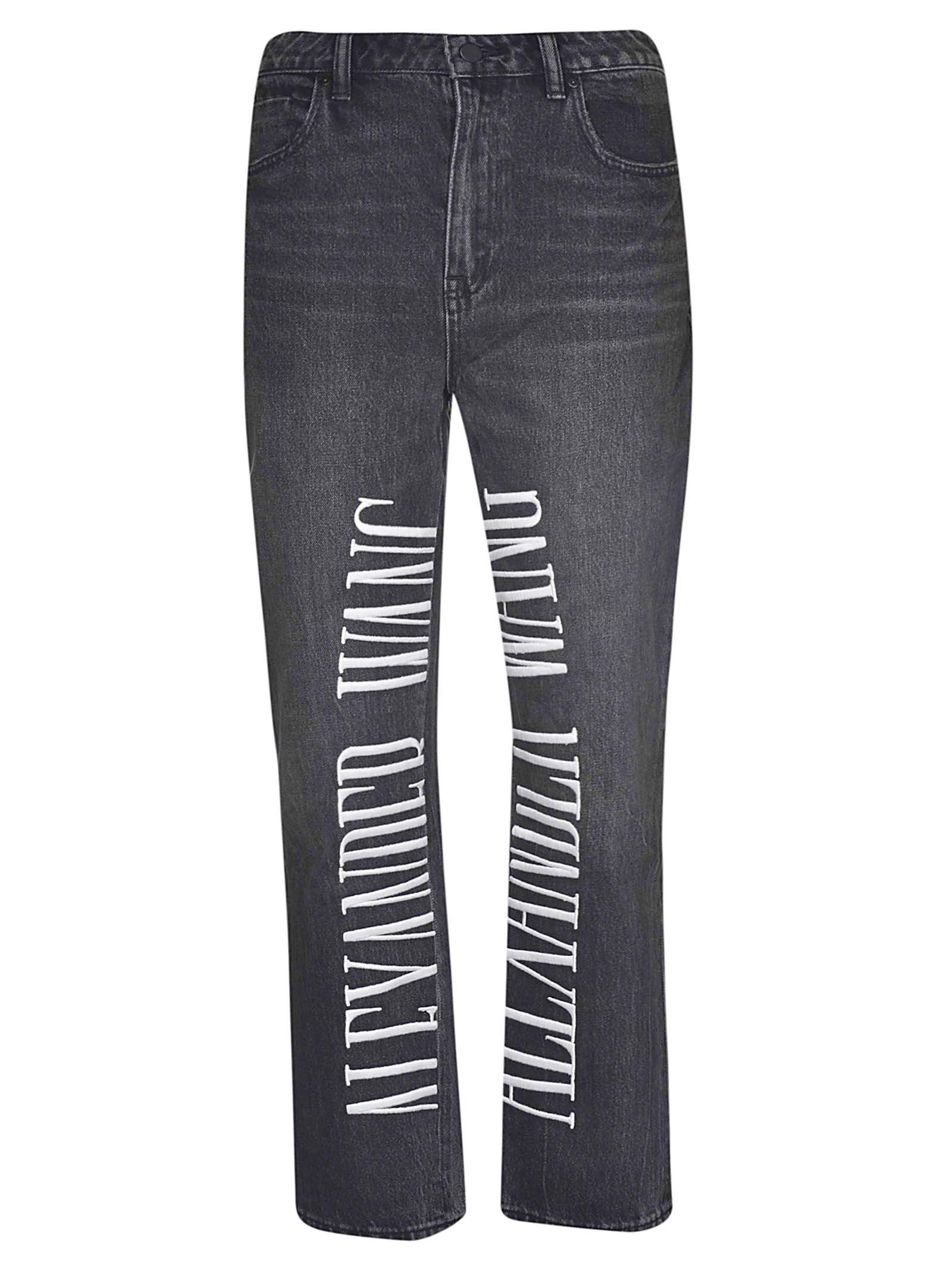 alexander wang embroidered jeans