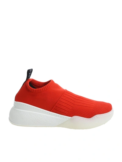 Shop Stella Mccartney Sock Sneakers In Rosso