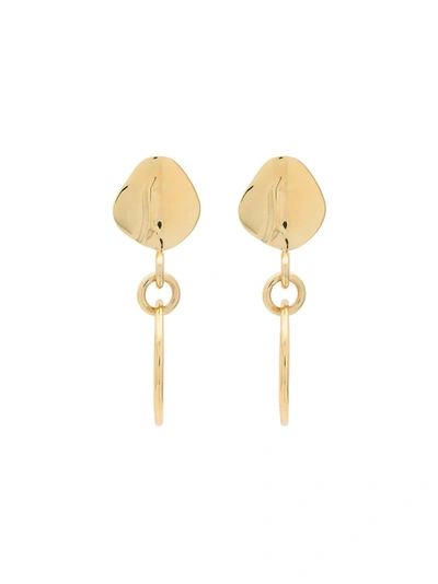 Shop Cornelia Webb 24k Gold Plated Organic Drop Hoop Earrings