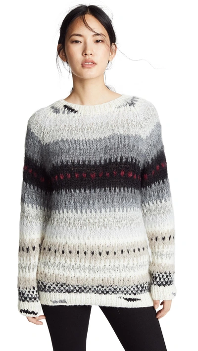Shop Oneonone Safety Sweater In Ecru/black