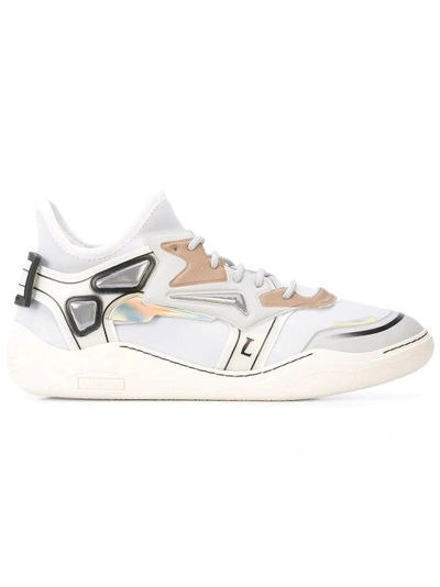 Shop Lanvin Diving Sneakers In White