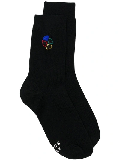 Shop Ader Error Logo Socks In Black