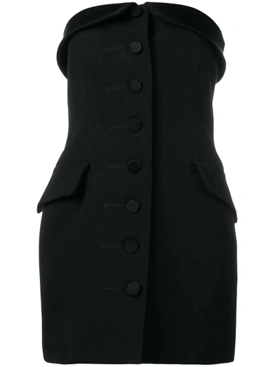 Shop Alexander Wang Strapless Tuxedo Mini Dress - Black