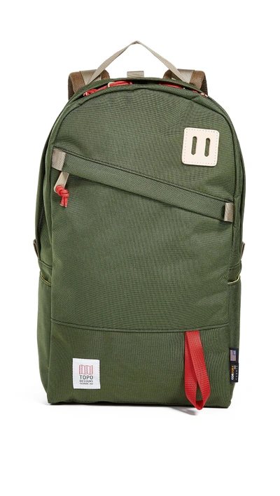 Shop Topo Designs Daypack Backpack In Olive