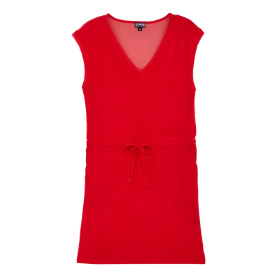 Shop Vilebrequin Women Ready To Wear - Women Short Terry Cloth Dress Solid - Dress - Fairway In Red