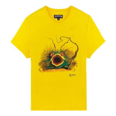 Shop Vilebrequin Men Ready To Wear - Men Cotton T-shirt Joker Queen - Tee Shirt - Tao In Yellow