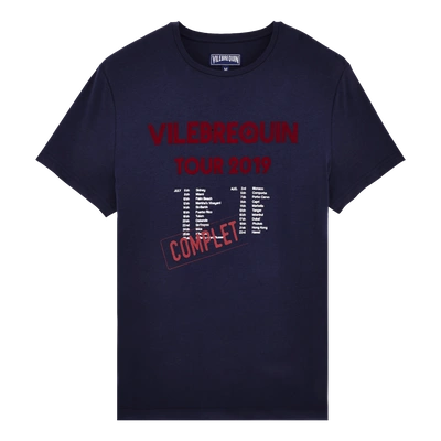 Shop Vilebrequin Men Ready To Wear - Men Cotton T-shirt  Tour - Tee Shirt - Tao In Blue