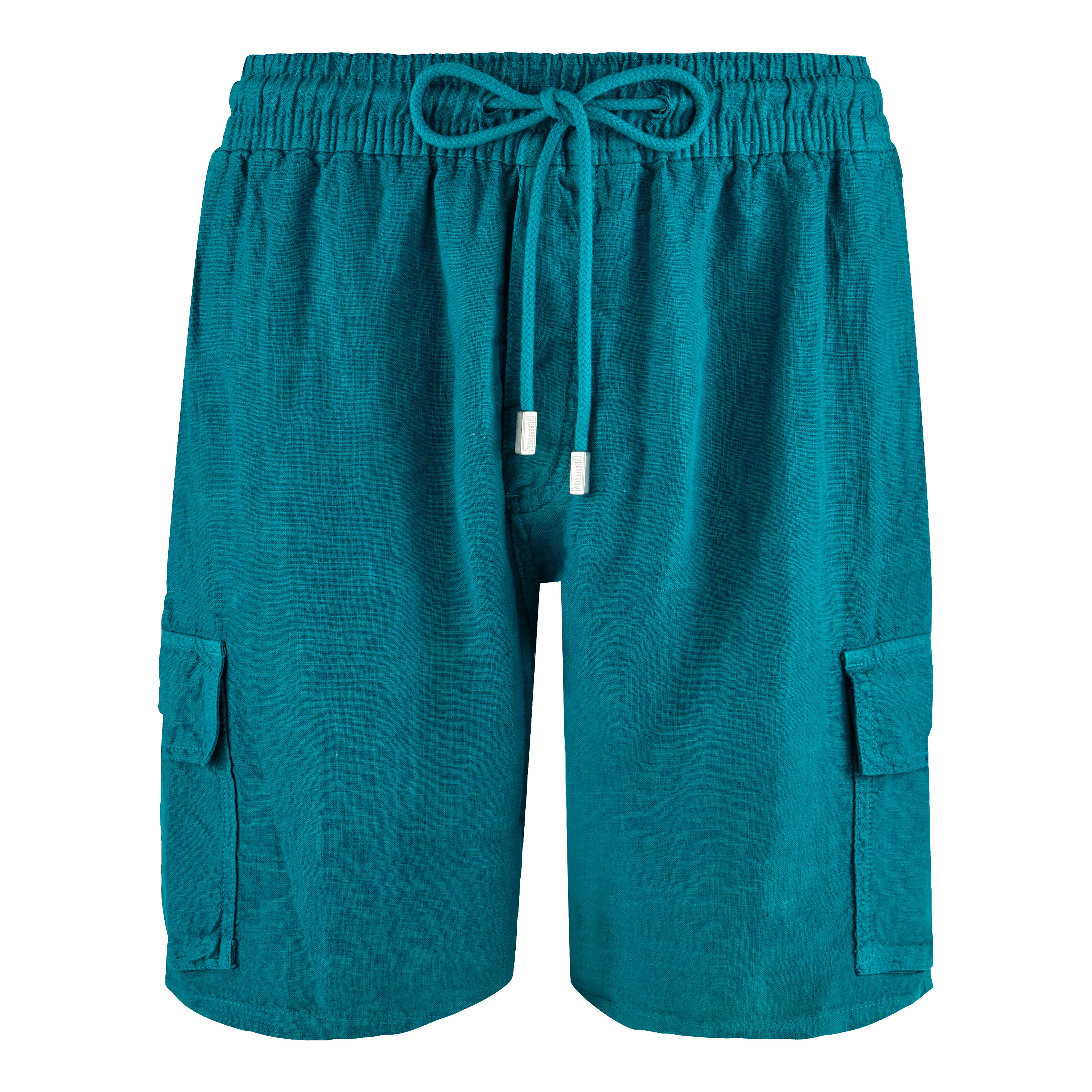 Vilebrequin Men Ready To Wear Men Cargo Linen Bermuda Shorts Solid