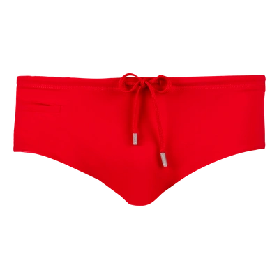Shop Vilebrequin Men Swimwear - Men Fitted Swim Brief Tuxedo - Swimwear - Night In Red