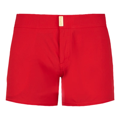 Shop Vilebrequin Men Swimwear - Men Flat Belt Stretch Swimwear Tuxedo - Swimming Trunk - Midnight In Red