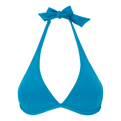 Shop Vilebrequin Women Swimwear - Women Halter Bikini Top Solid - Swimwear - Flavia In Blue