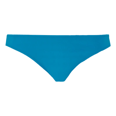 Shop Vilebrequin Women Swimwear - Women Midi Brief Bikini Bottom Solid - Swimming Trunk - Frise In Blue