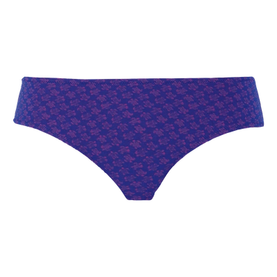 Shop Vilebrequin Women Covering Brief Bikini Bottom Micro Turtles In Blue