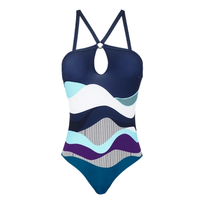 Shop Vilebrequin Women Swimwear - Women Centred Ring One Piece Swimsuit Ostende - Swimwear - Feinte In Blue