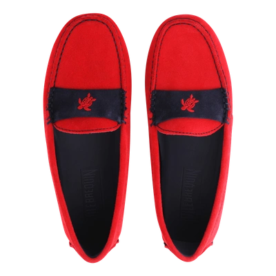Shop Vilebrequin Women Accessories - Women Very Soft Daim Loafers Solid - Shoes - Jackie In Red