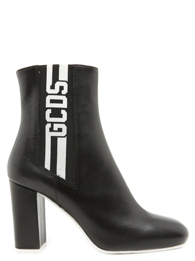 Shop Gcds 'stripe Boot' Shoes In Black