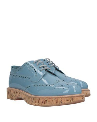 Shop Church's Laced Shoes In Sky Blue