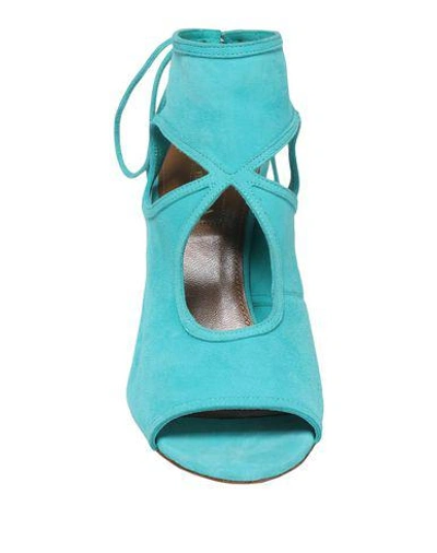 Shop Aquazzura Sandals In Turquoise