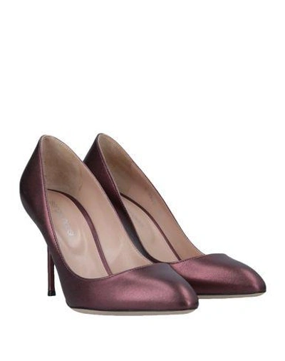 Shop Sergio Rossi Pump In Deep Purple