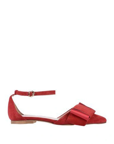 Shop Estelle Ballet Flats In Red