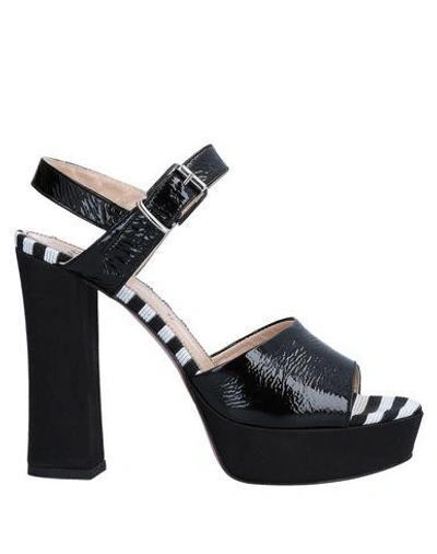 Shop Tipe E Tacchi Sandals In Black