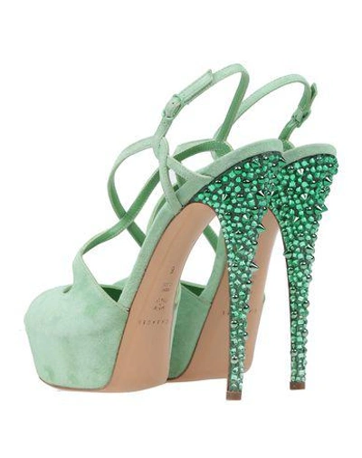Shop Casadei Sandals In Light Green