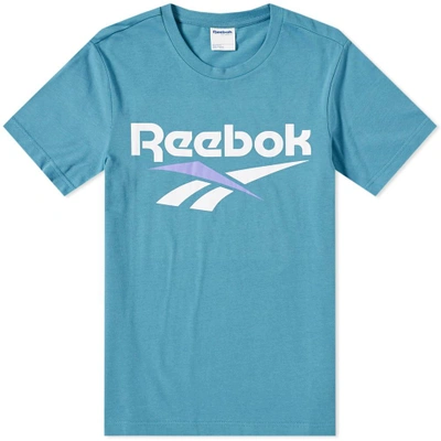 Shop Reebok Retro Vector Tee In Blue