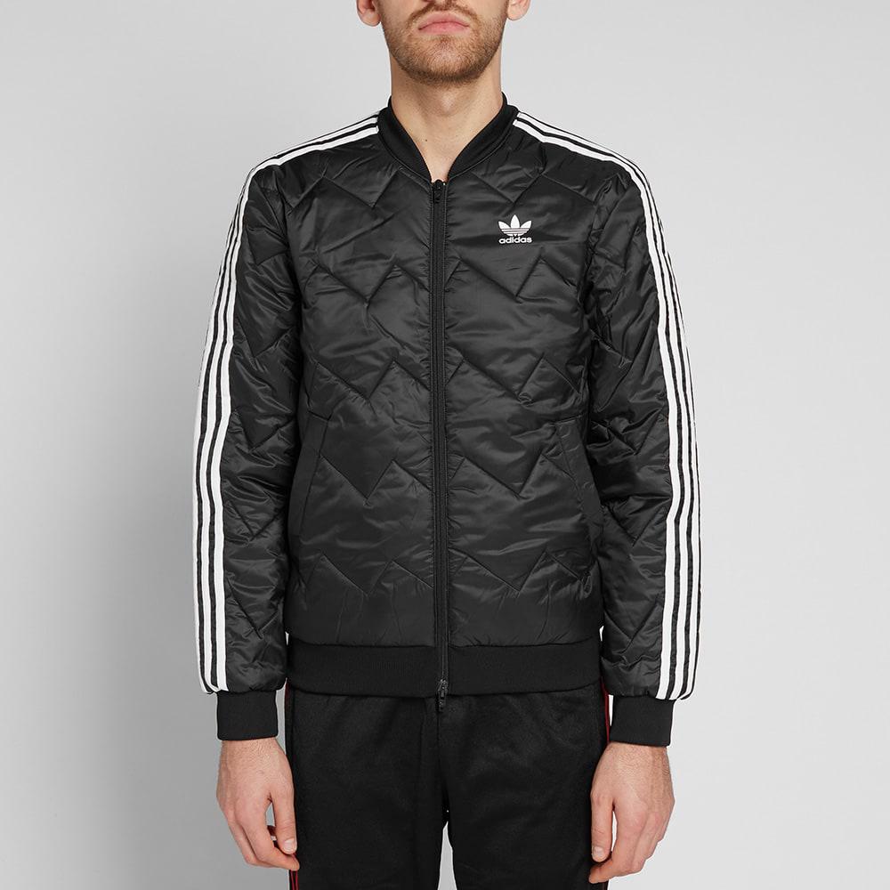 adidas sst quilted jacket black