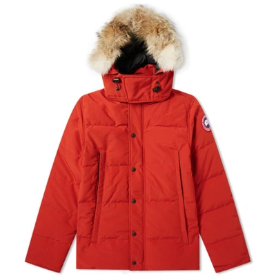 Shop Canada Goose Wyndham Parka In Red