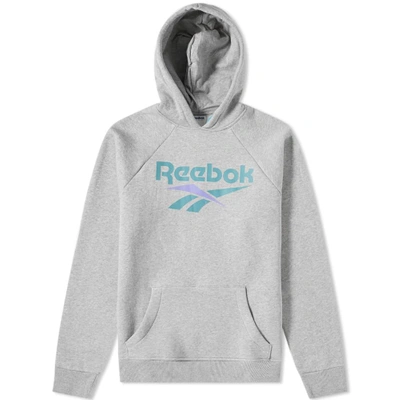 Shop Reebok Classic Vector Hoody In Grey